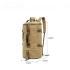 Рюкзак усиленный универсальный, дорожная прочная тканевая сумка через плечо, в стиле РЕТРО, хаки - изображение 3