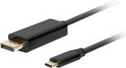 Кабель Lanberg USB-C до DisplayPort 4 K / 60 Hz 1 m Black (CA-CMDP-10CU-0010-BK) - зображення 1