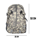Рюкзак походный AOKALI Outdoor A57 36-55L Camouflage ACU с вентиляцией спины и сеткой для бутылки воды - изображение 6