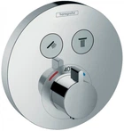 Зовнішня частина змішувача термостата HANSGROHE ShowerSelect S 15743000 2 споживача