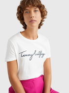 Koszulka damska bawełniana Tommy Hilfiger WW0WW24967-100 S Biała (8719857912948) - obraz 4
