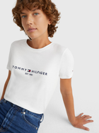 Koszulka damska bawełniana Tommy Hilfiger WW0WW31999-YBR XS Biała (8720114744370) - obraz 4