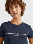 Koszulka damska bawełniana Tommy Hilfiger WW0WW31999-DW5 XS Niebieska (8720114744530) - obraz 4