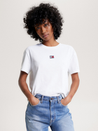 Koszulka damska bawełniana Tommy Jeans DW0DW15640-YBR XS Biała (8720643286976)