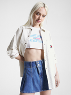 Сорочка вельветова жіноча Tommy Jeans DW0DW15916-YBH S Біла (8720644424773) - зображення 1