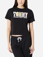 Футболка жіноча Tommy Jeans DW0DW16255-BDS XS Чорна (8720644474112) - зображення 1