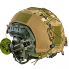Комплект: тактичный шлем - каска Fast системой Wendy пуленепробиваемый, кевларовый, защита по NATO - NIJ IIIa (ДСТУ кл.1), размер M-L и оригинальные наушники Earmor M32Н с креплением "чебурашка" (FWOKMulEm32hCh1) - изображение 15