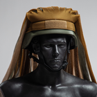 Накидка на голову или шлем маскировочная тактическая универсальная для силовых структур Хаки + Койот (OPT-6001) - изображение 5