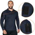 Поло футболка тактическая мужская с длинным рукавом для силовых структур Patrol Темно-синяя (7297), XXXL (OPT-10501) - изображение 5