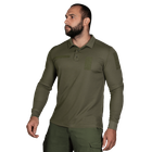 Поло футболка тактична тактична чоловіча з довгим рукавом для силових структур CM Оліва (7368), XXXL (OPT-10501) - зображення 2