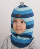 Шапка-шлем для мальчика зимний Beezy сине бирюзовая Арт.1405-056-3р