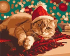 Картина по номерам Санта котик (BS51356) Brushme 40x50 см