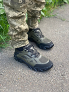 Мужские кожаные кроссовки (8414-3) 42 VZUTIK Хаки 000226081 - изображение 3