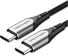 Кабель зарядний Vention USB 2.0 Type-C 3 А швидке заряджання 1.5 м Black/Grey (YM0575)