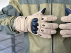 Тактические полнопалые перчатки Tactic армейские перчатки с защитой костяшек размер L цвет Койот (pp-coyote-mex-L) - изображение 2