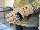 Тактические полнопалые перчатки Tactic армейские перчатки с защитой костяшек размер L цвет Койот (pp-coyote-mex-L) - изображение 7