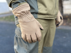 Зимові рукавички теплі Tactic тактичні рукавички софт шел утеплені, рукавички soft shell Coyote (L) - зображення 5
