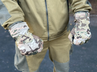 Зимові рукавички теплі Tactic тактичні рукавички софт шел утеплені, рукавички soft shell Multicam (L) - зображення 3