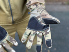 Зимові рукавички теплі Tactic тактичні рукавички софт шел утеплені, рукавички soft shell Multicam (L) - зображення 5