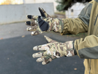 Зимові рукавички теплі Tactic тактичні рукавички софт шел утеплені, рукавички soft shell Multicam (L) - зображення 7
