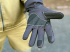 Зимові рукавички теплі Tactic тактичні рукавички софт шел утеплені, рукавички soft shell Black (M) - зображення 4