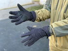 Зимові рукавички теплі Tactic тактичні рукавички софт шел утеплені, рукавички soft shell Black (M) - зображення 5