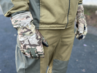 Зимние перчатки тёплые Tactic тактические перчатки софт шел утепленные, перчатки soft shell Multicam (XL) - изображение 7