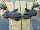 Зимние перчатки тёплые Tactic тактические перчатки софт шел утепленные, перчатки soft shell Black (XL) - изображение 3