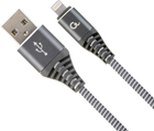 Кабель Cablexpert USB - Apple Lightning 1 м Grey (CC-USB2B-AMLM-1M-WB2) - зображення 1