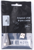 Kabel USB - Apple Lightning Cablexpert 0.2 m Czarny (CC-USB2-AMLML-0.2M) - obraz 3