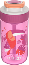 Butelka na wodę Kambukka Lagoon Kids Toekan Love 400 ml Pink (11-04046) - obraz 4