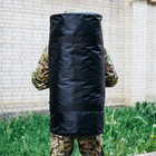 Військова сумка баул, армійський баул Оксфорд чорний 120 л тактичний баул, тактичний баул-рюкзак - зображення 3