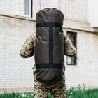 Военная сумка баул, армейский баул Оксфорд хаки 100 л тактический баул, тактический баул-рюкзак - изображение 3