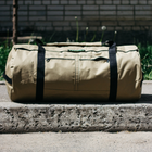 Військова сумка баул, Оксфорд армійський баул койот з клапаном 120 л тактичний баул, тактичний баул-рюкзак - зображення 7