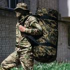 Військова сумка баул, армійський баул Оксфорд камуфляж 120 л тактичний баул, тактичний баул-рюкзак - зображення 4
