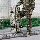 Військова сумка баул, армійський баул Оксфорд пісочний мультикам 100 л тактичний баул, тактичний баул-рюкзак - зображення 4