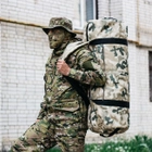 Військова сумка баул, армійський баул Оксфорд пісочний мультикам 100 л тактичний баул, тактичний баул-рюкзак - зображення 6