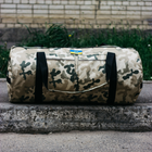 Військова сумка баул, армійський баул Оксфорд пісочний мультикам 120 л тактичний баул, тактичний баул-рюкзак - зображення 7