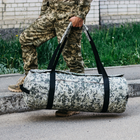 Військова баул сумка, армійський баул Оксфорд піксель з клапаном 100 л тактичний баул, тактичний баул-рюкзак - зображення 4