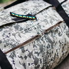 Военная баул сумка, армейский баул Оксфорд пиксель з клапаном 100 л тактический баул, тактический баул-рюкзак - изображение 8