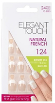 Sztuczne paznokcie Elegant Touch Natural French Bare 124 Short 24 szt (5011522292861) - obraz 1