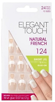 Штучні нігті Elegant Touch Natural French Bare 124 Short 24 шт (5011522292861)