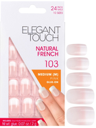 Sztuczne paznokcie Elegant Touch Natural French Pink 103 Medium 24 szt (5011522292984) - obraz 1