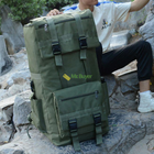 Туристический тактический рюкзак на 110 л 83 х 40 х 40 см Хаки (25212) - изображение 5