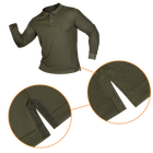 Поло футболка тактична чоловіча тактична з довгим рукавом для силових структур CM Оліва (7368), M TR_7368-M - зображення 5