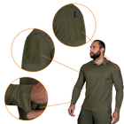 Поло футболка тактична тактична чоловіча з довгим рукавом для силових структур CM Оліва (7368), XXXL TR_7368-XXXL - зображення 4