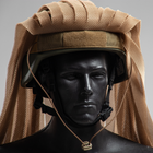 Накидка на голову или шлем маскировочная тактическая универсальная для силовых структур Койот TR_Net-100K-DG - изображение 9