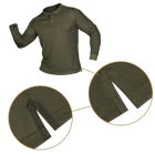 Поло футболка тактическая мужская с длинным рукавом для силовых структур CM Олива (7368), L TR_7368-L - изображение 5