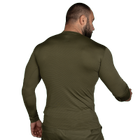 Лонгслів чоловічий тактичний еластичний футболка з довгим рукавом для силових структур Оліва Ukraine (7342), L TR_7342-L - зображення 3