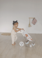 Wózek Smoby Baby Nurse Wózek z kółkami skrętnymi Pudrowy róż (251218) - obraz 5